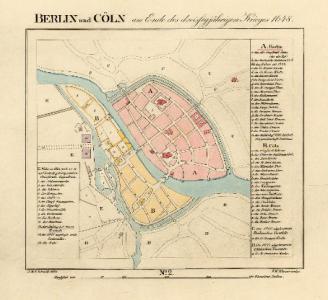 Historischer Alt-Berliner Stadtplan von 1648
