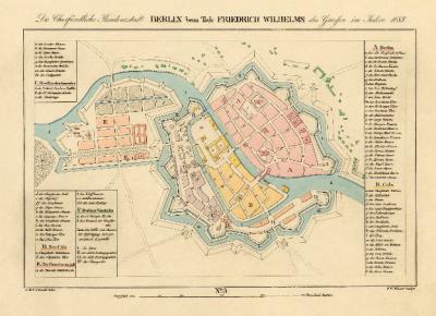 Historischer Alt-Berliner Stadtplan von 1688
