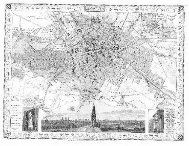 Historischer Alt-Berliner Stadtplan von 1848