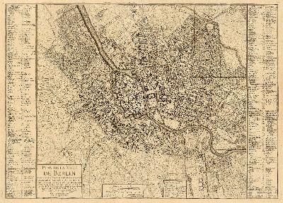 Historischer Alt-Berliner Stadtplan von 1757