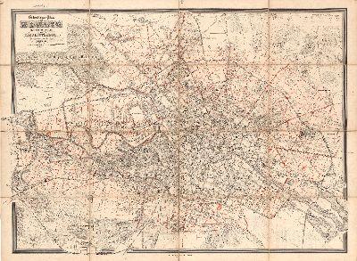 Historischer Alt-Berliner Stadtplan von 1882