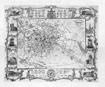 Historischer Alt-Berliner Stadtplan von 1842