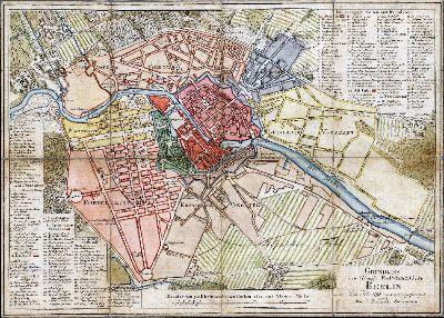 Historischer Alt-Berliner Stadtplan von 1798